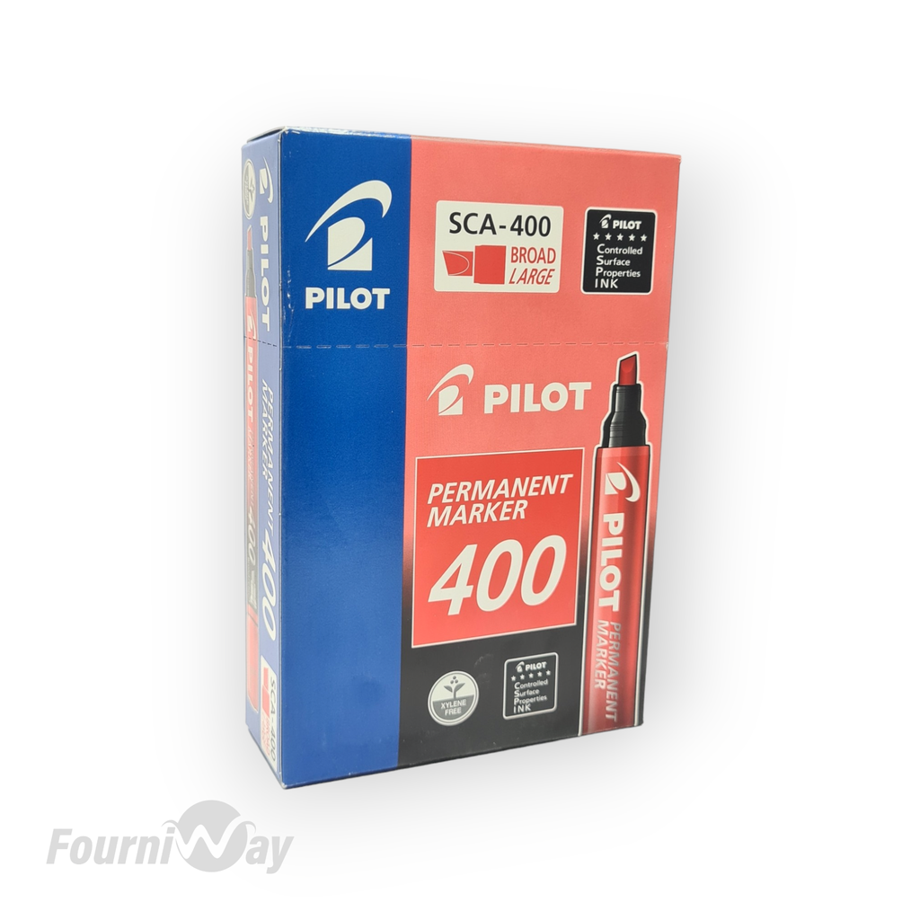 Marqueur Permanent Pilot 400 Biseautée ROUGE