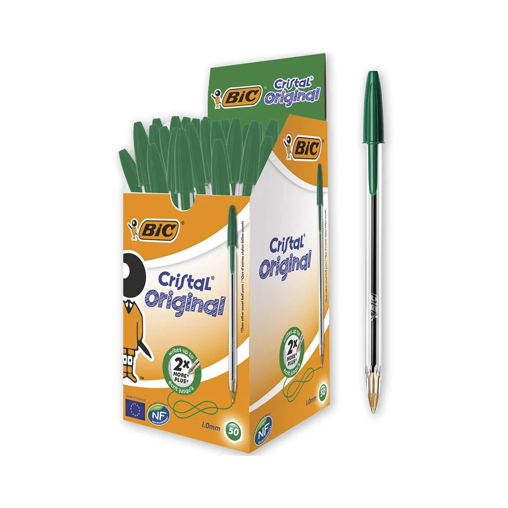Boite 50 Stylo Bic Cristal Original VERT