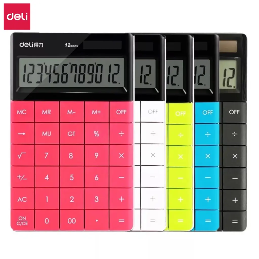 [E1589] Calculatrice De Bureau Deli Programmeur Universel A 12 Chiffres