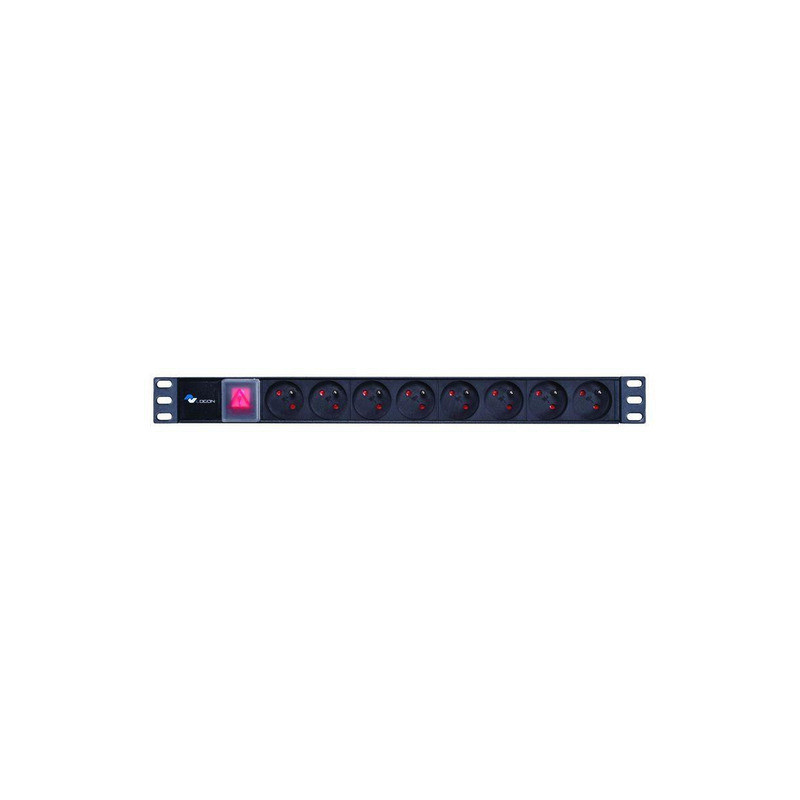 Bloc Multiprise 19'' 8 Prises 2P+T Avec Interrupteur
