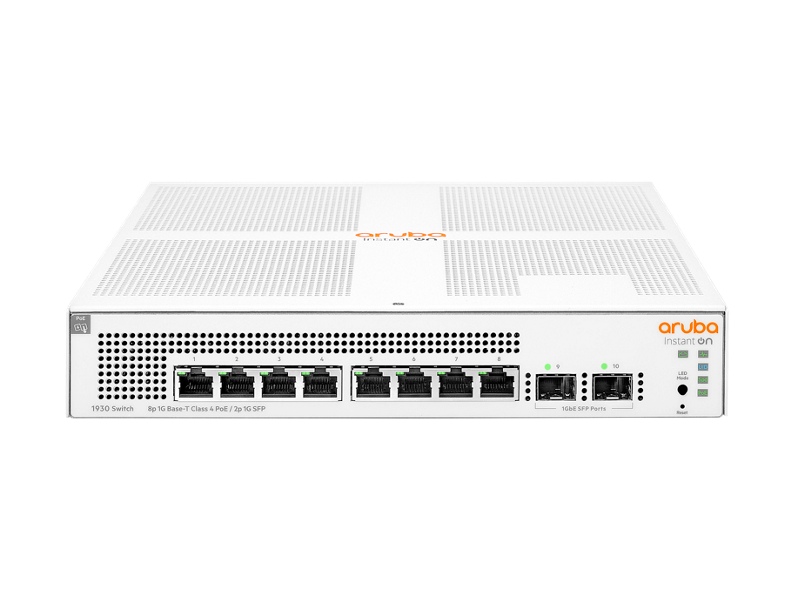 Switch Commutateur Aruba Instant On 1930 8G Classe 4 PoE 2SFP 124 W