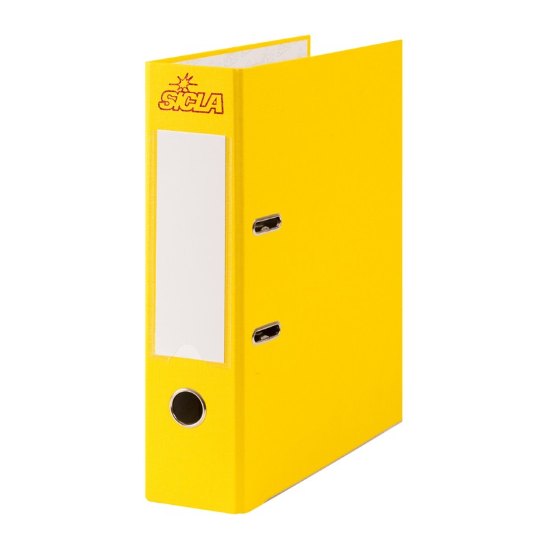 Classeur A Levier Simili Cuir Jaune 32X28cm 8cm