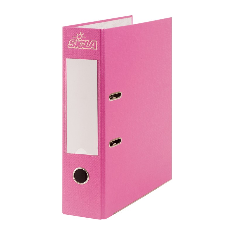 Classeur A Levier Simili Cuir Rose 32X28cm 8cm