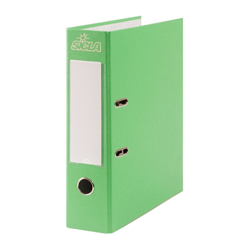[AL-SI VERT] Classeur A Levier Simili Cuir Vert 32X28cm 8cm