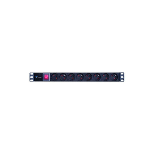 [DAR.BLOC.8P.INT] Bloc Multiprise 19'' 8 Prises 2P+T Avec Interrupteur