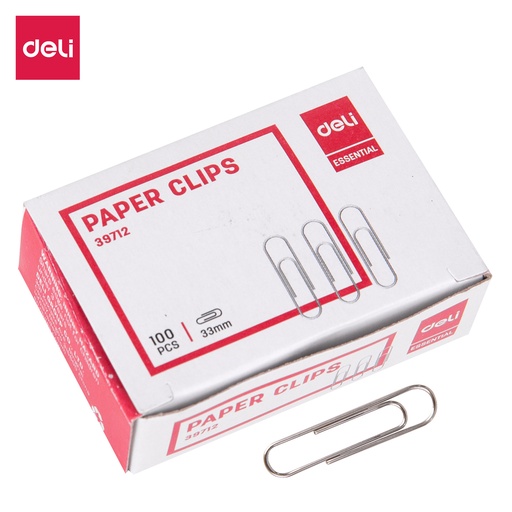 [16935205397123] Boite 10 Trombones 33mm E39712 Deli