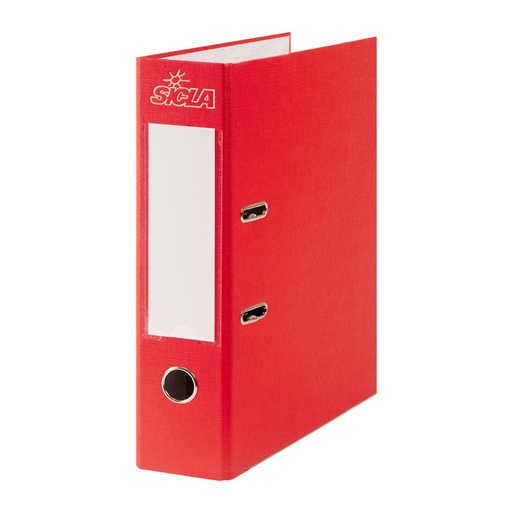 [AL-SI ROUGE] Classeur A Levier Simili Cuir Rouge 32X28cm 8cm