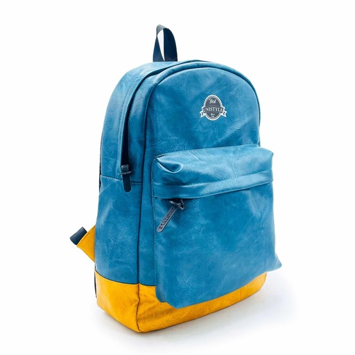 [ES2-16] Sac a Dos 16" 3 Poches avec base en cuir Tissu Imperméable UNISTYLE