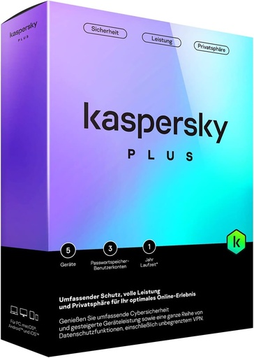[KL10428BEFS-SLIMMAG] Anti-Virus Kaspersky Plus (équivalent à Internet Security) - 5 Postes / 1 an